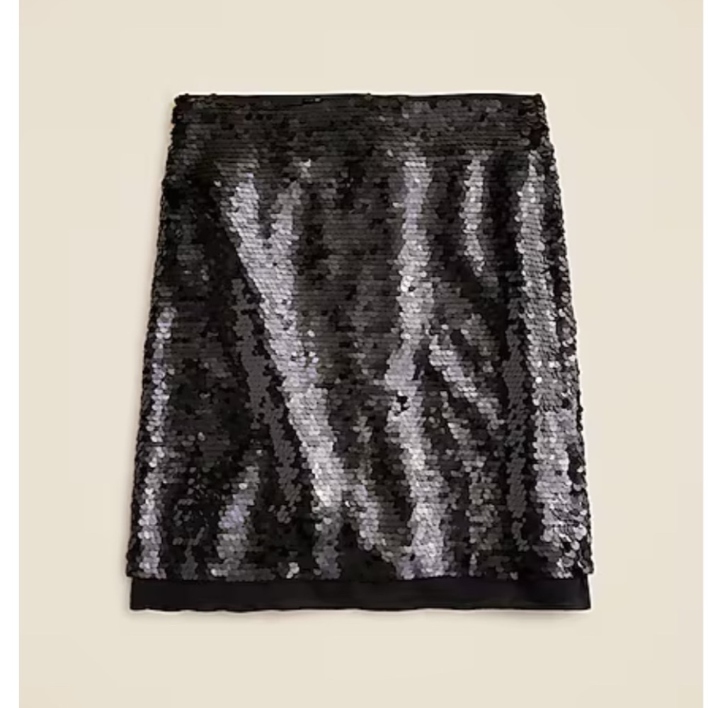 J. Crew Black Sequin Mini Skirt